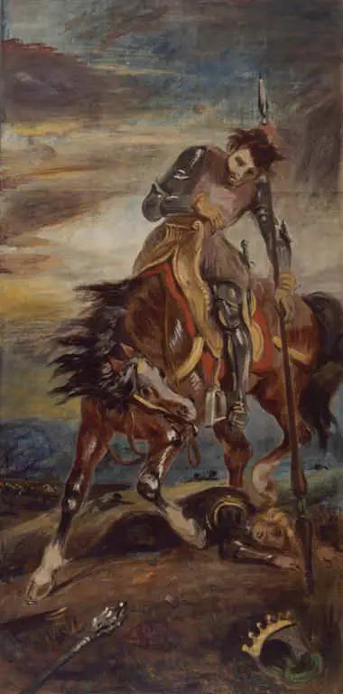 El rey Rodrigue - Eugène Delacroix