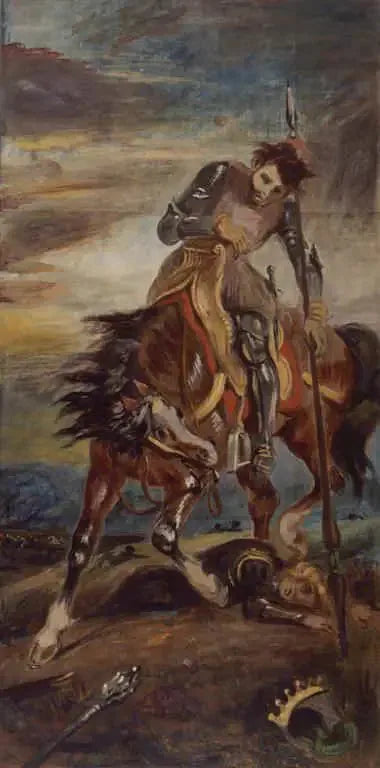 El rey Rodrigue - Eugène Delacroix