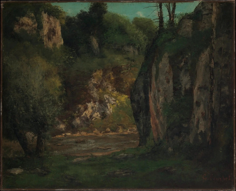 El arroyo escondido - Gustave Courbet