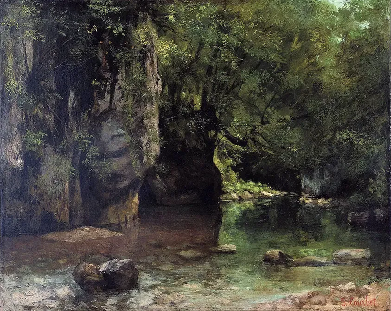 El Arroyo Sombrío del Pozo Negro - Gustave Courbet