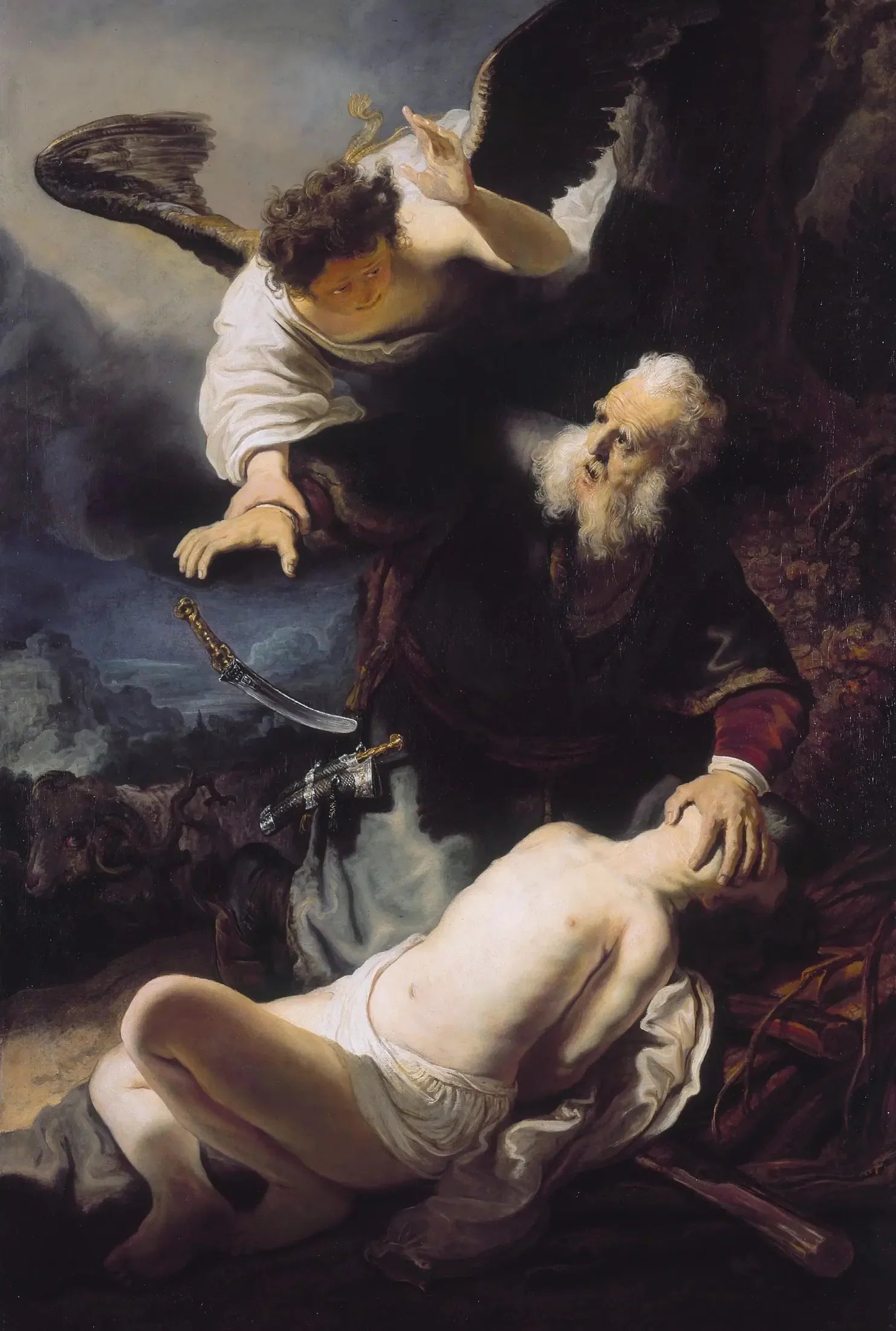 Le Sacrifice d’Isaac - Rembrandt image 1 reproduction d’œuvre d’art à l’huile