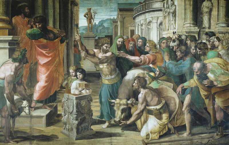 El sacrificio de Listra - Rafael Sanzio