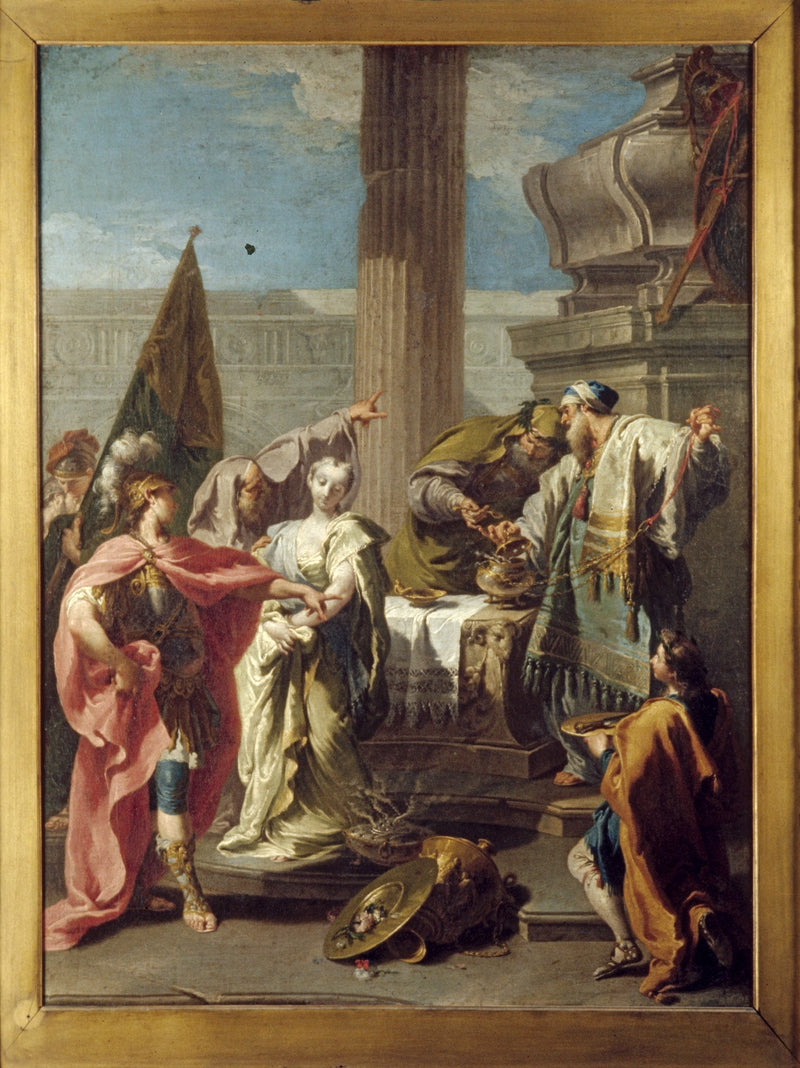 El sacrificio de Políxena en la tumba de Aquiles - Giovanni Battista Pittoni