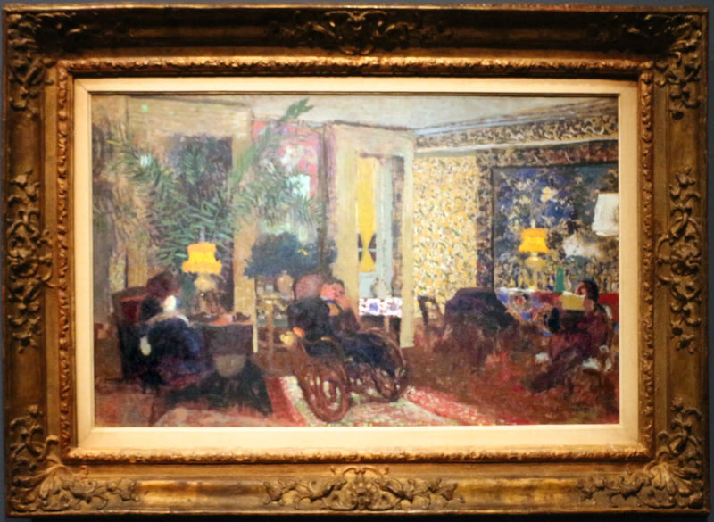 El salón con tres lámparas, calle Saint-Florentin - Édouard Vuillard