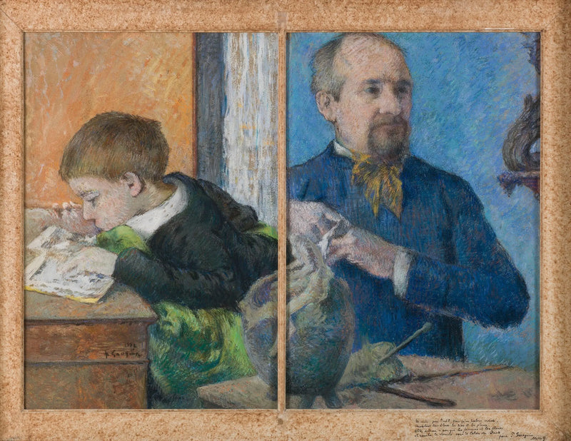El Escultor Jean Paul Aubé (1837-1916) y su hijo, Emile - Paul Gauguin