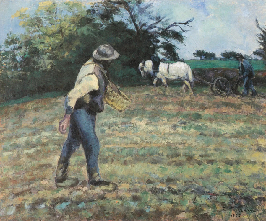 El Sembrador y el Labrador, Montfoucault - Camille Pissarro