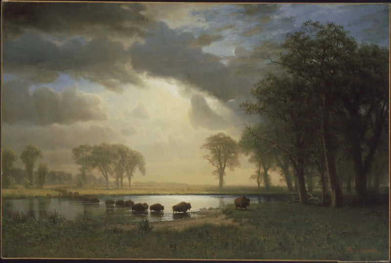El sendero del bisonte - Albert Bierstadt