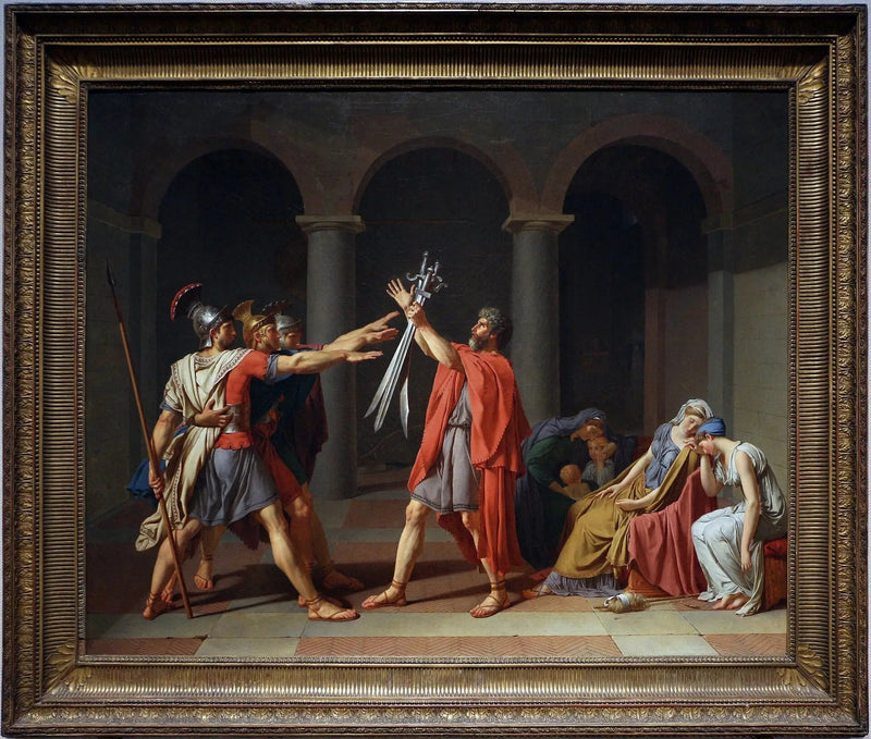 El Juramento de los Horacios - Jacques-Louis David