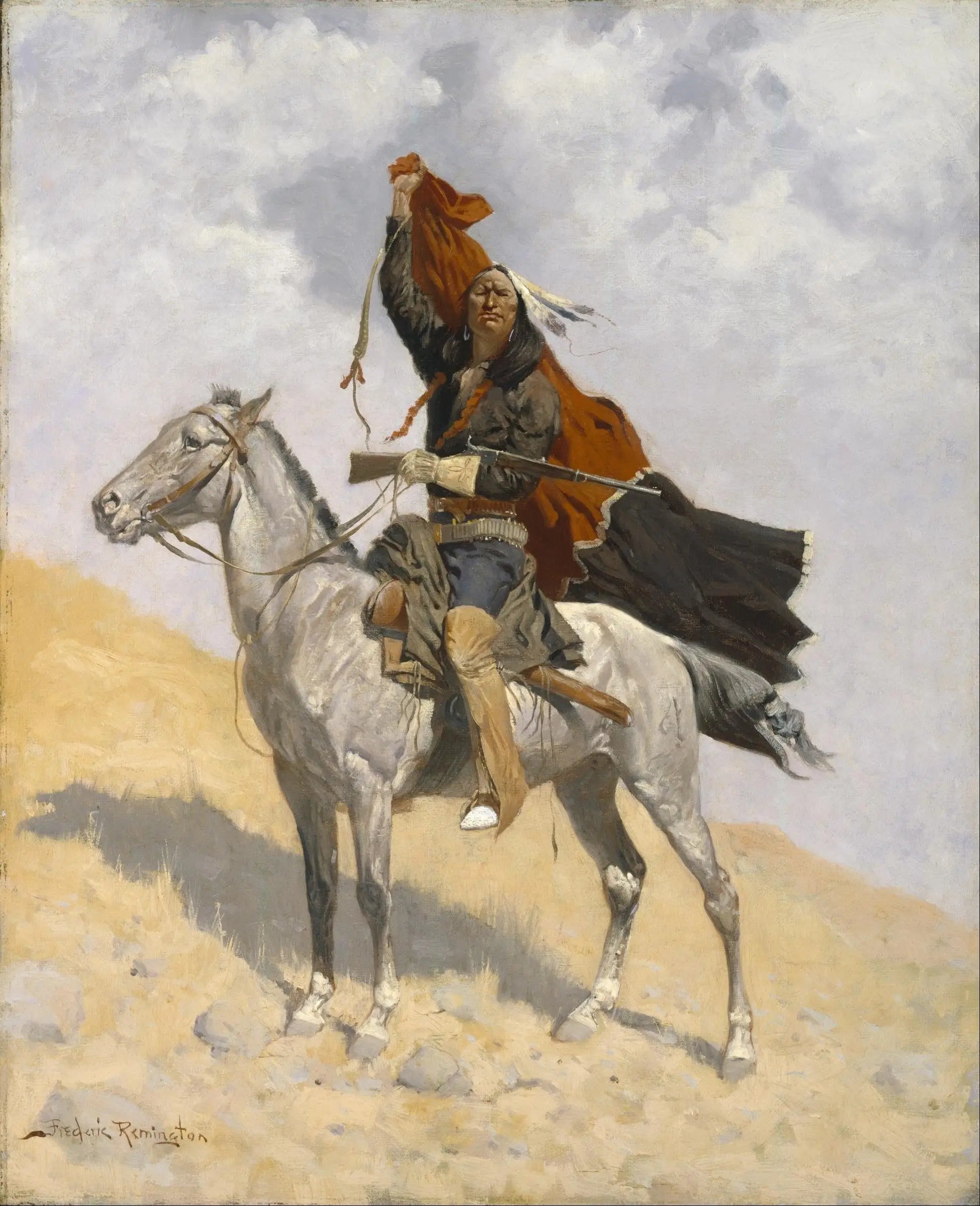 Le signal de la couverture - Frederic Remington - Alpha Reproduction