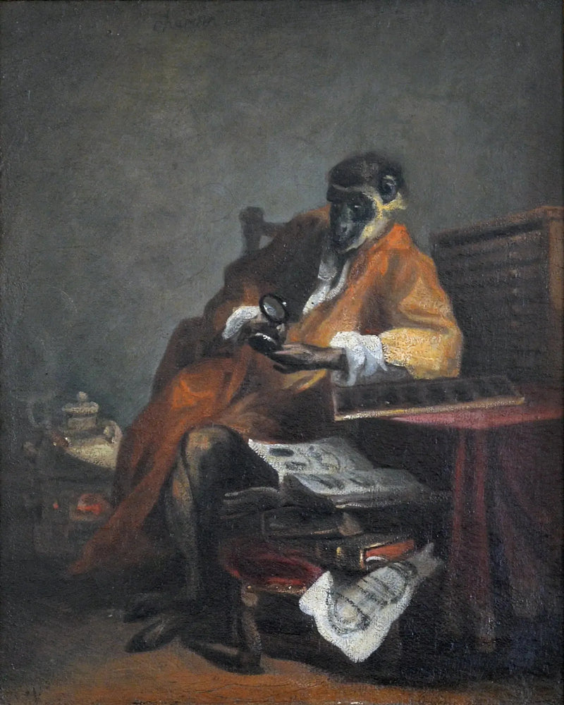 El Mono anticuario - Jean Simeón Chardin