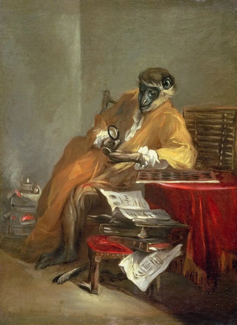 El Mono Anticuario - Jean Simeón Chardin