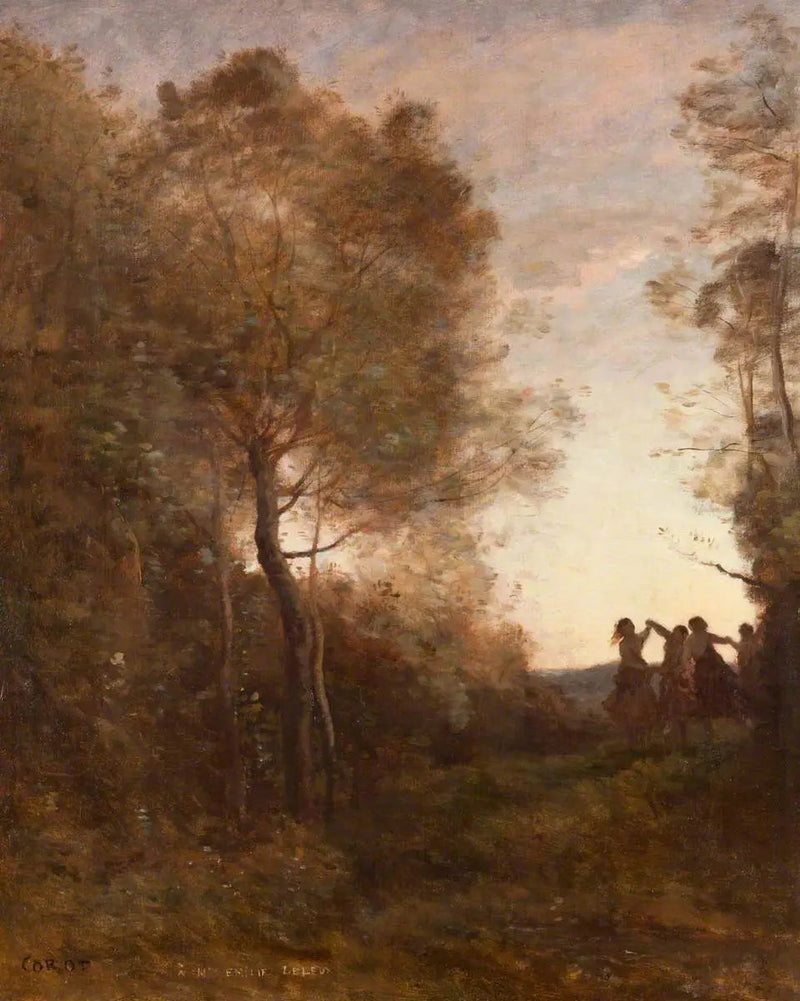 La noche – La danza de las ninfas - Jean-Baptiste Camille Corot
