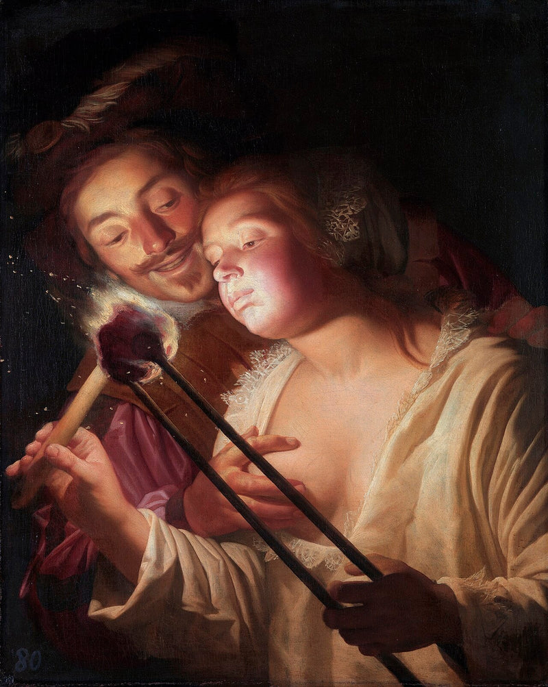 El soldado y la niña - Gerrit van Honthorst