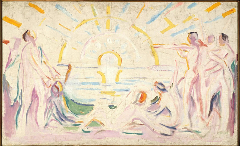 El Sol y el Despertar de los hombres desnudos - Edvard Munch