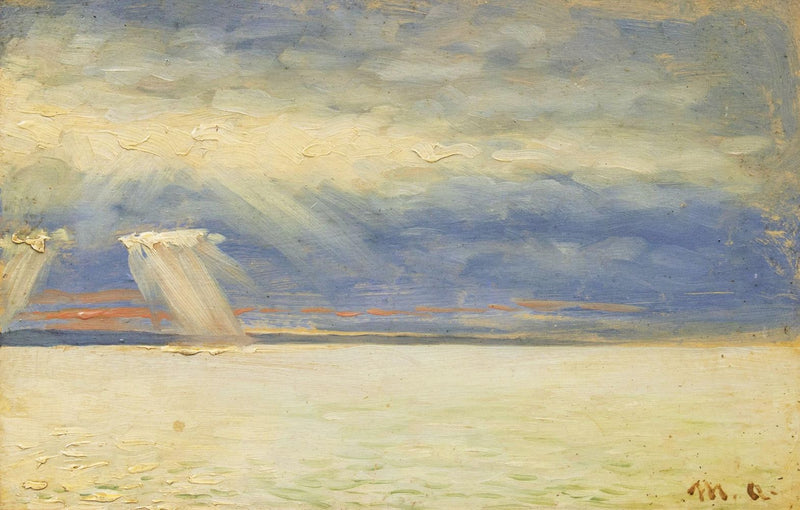 El sol se abre paso entre las nubes. - Michael Peter Ancher