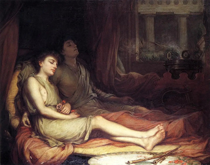 El sueño y la muerte de su medio hermano - John William Waterhouse