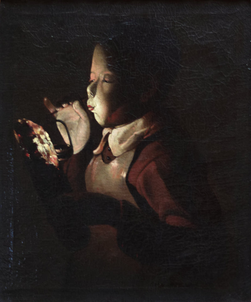 El Soplatumbas con lámpara - Georges de La Tour
