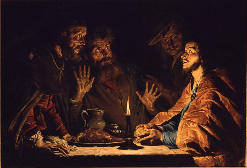 La cena en Emaús - Gerrit van Honthorst