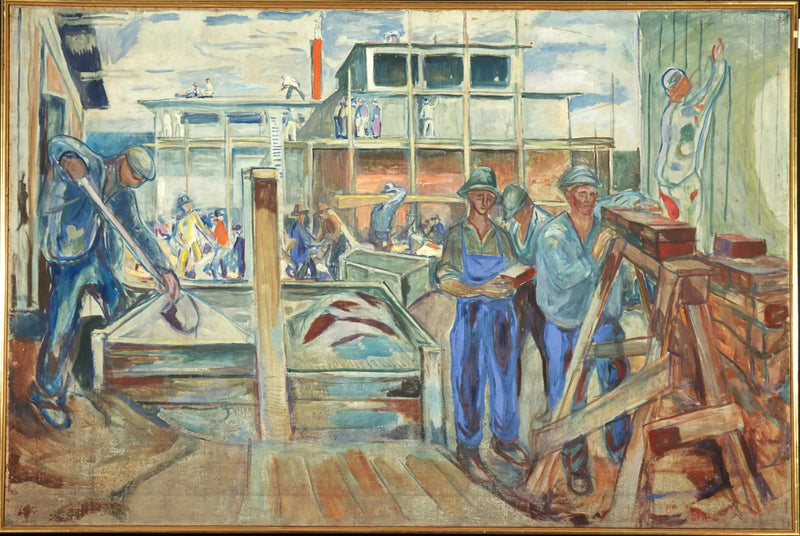 El Estudio de invierno en construcción - Edvard Munch