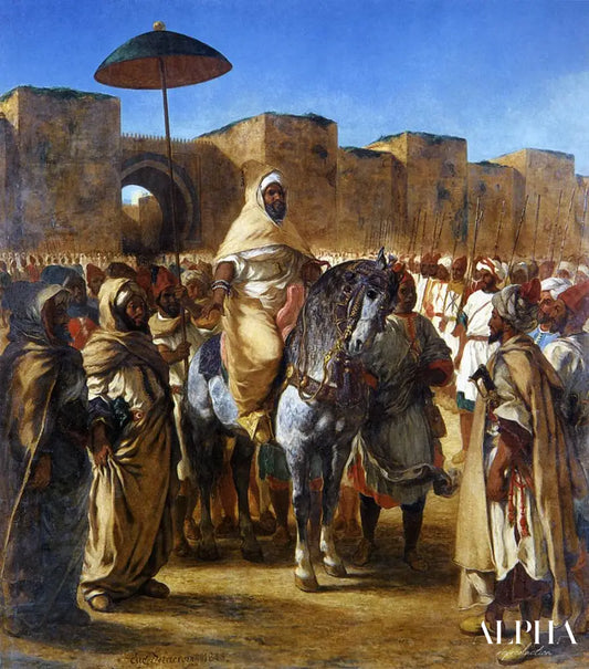 Le Sultan du Maroc - Eugène Delacroix - Reproductions de tableaux et peintures haut de gamme