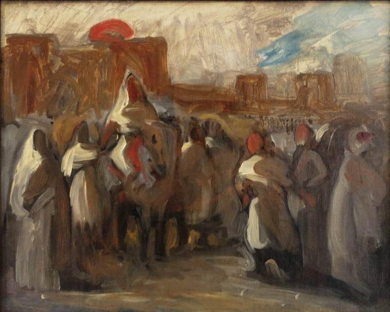 El sultán de Marruecos Moulay Abd-er-Rahmane recibiendo al conde de Mornay embajador de Francia - Eugène Delacroix