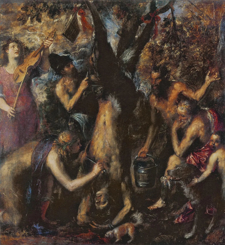 El suplicio de Marsias - Tiziano