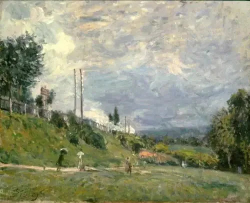 El talud del ferrocarril en Sèvres - Alfred Sisley