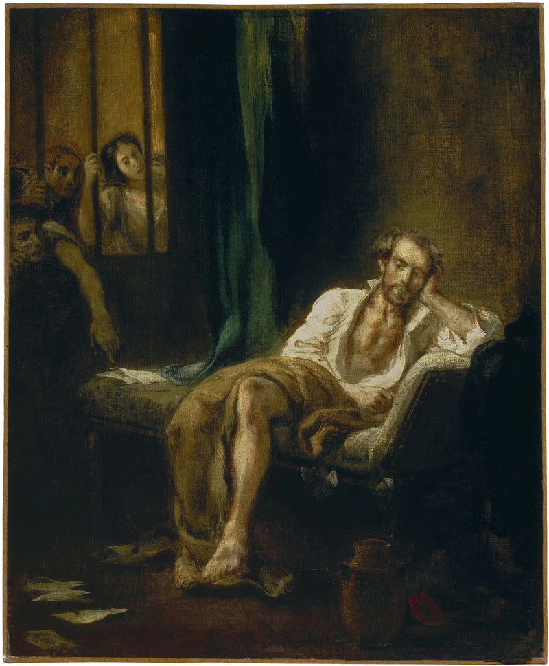 El Tasse en la casa de los locos - Eugène Delacroix