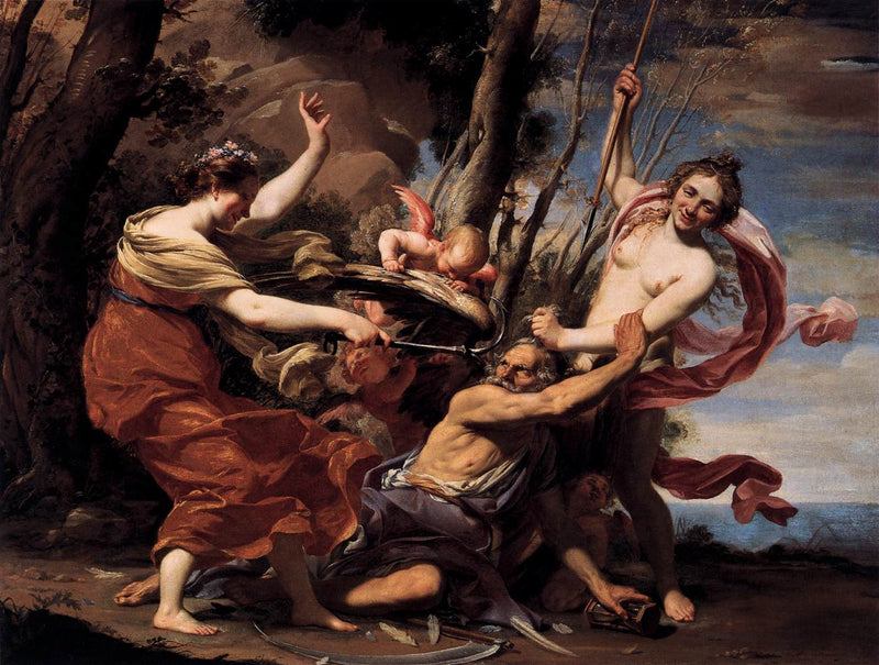 El tiempo vencido por el amor, la belleza y la esperanza - Simon Vouet