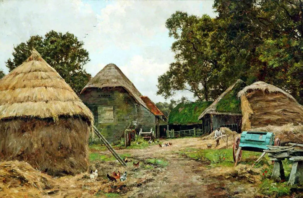 Le Thatcher Spleen Farm Newbury Berkshire - Edward Wilkins Waite - Alpha Reproduction