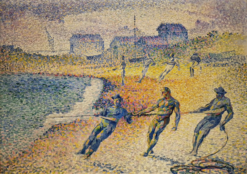 El transporte de las redes - Henri-Edmond Cross