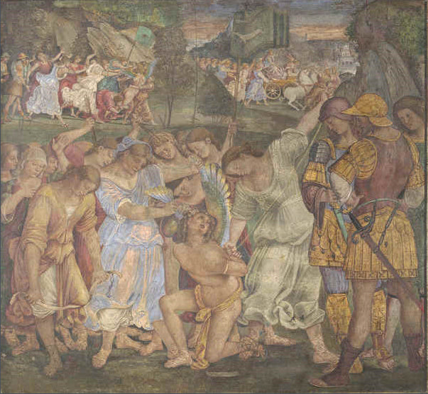 El triunfo de la castidad: el amor desarmado y atado - Luca Signorelli