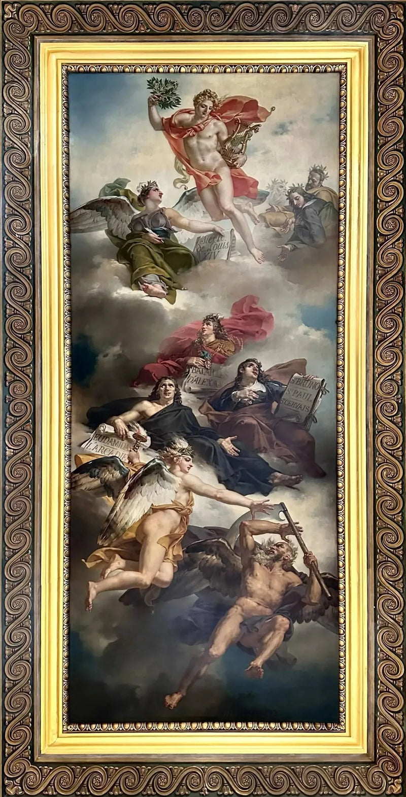 El triunfo de la pintura francesa: apoteosis de Poussin, de Le Sueur y de Le Brun - Charles Meynier