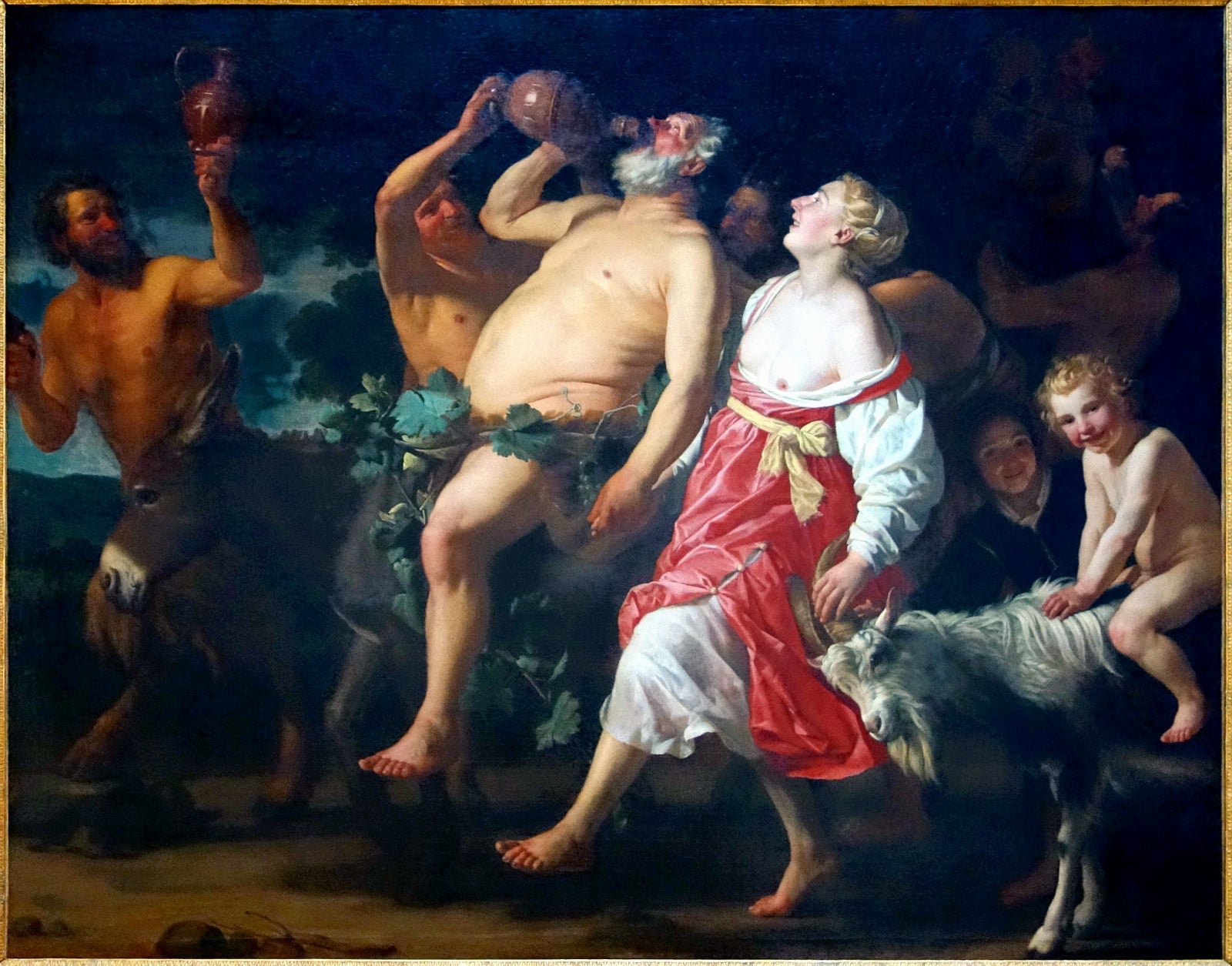 Le Triomphe de Silène - Gerrit van Honthorst image 1 copie peinte à la main à l’huile