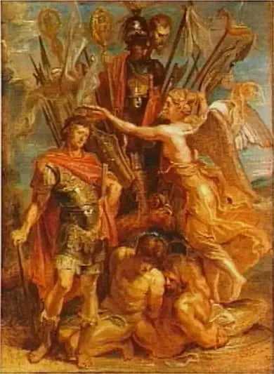 El trofeo elevado en Constantin - Peter Paul Rubens