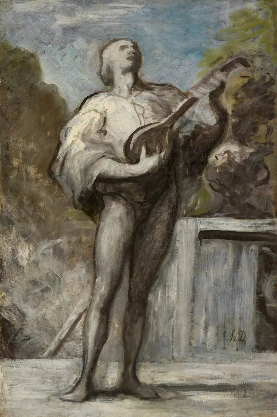 El trovador - Honoré Daumier