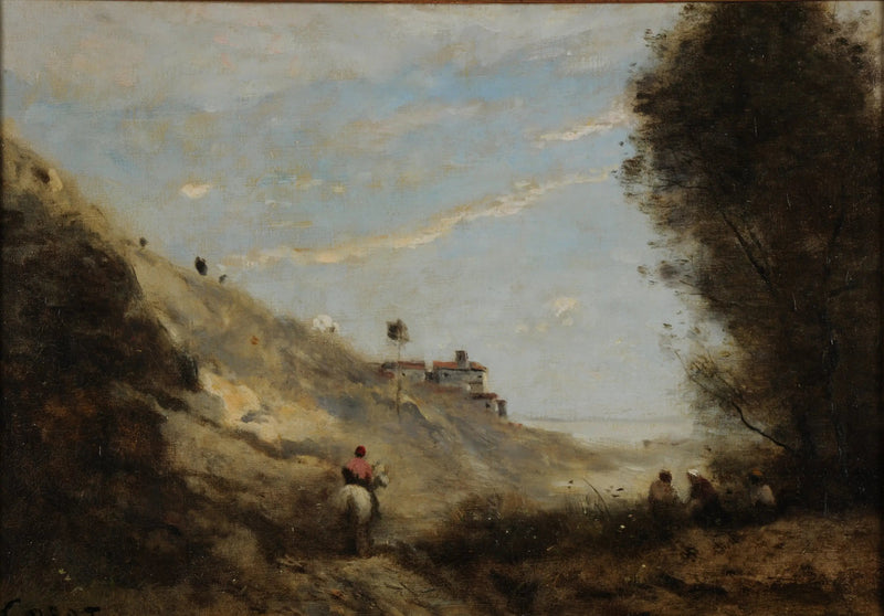 El valle con el jinete - Jean-Baptiste Camille Corot