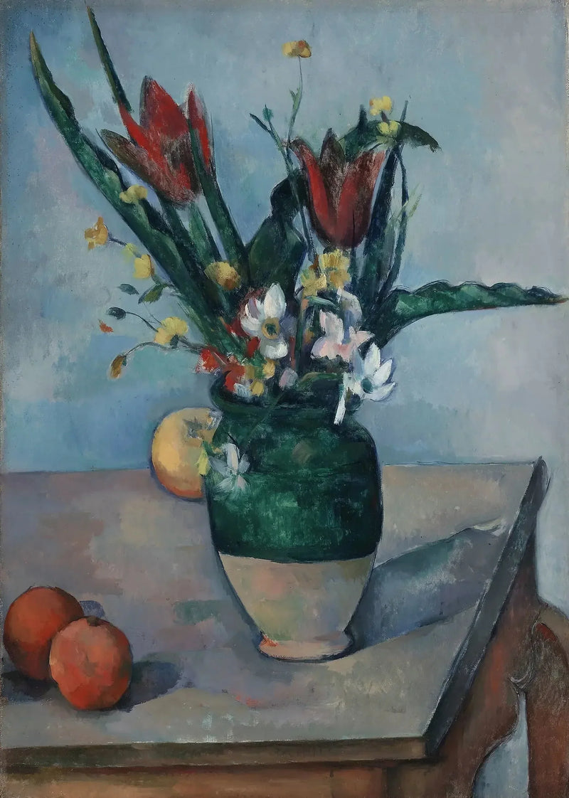 El Jarrón de tulipanes - Paul Cézanne