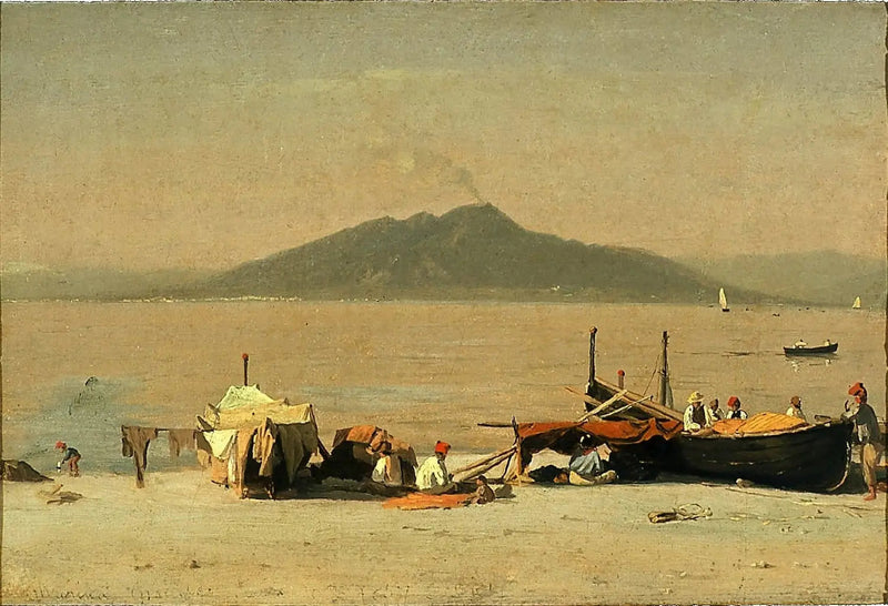 El Vesubio desde Marina Grande, Capri - Sanford Robinson Gifford