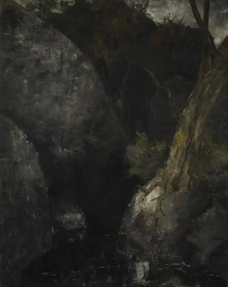 El viejo árbol en la garganta - Gustave Courbet