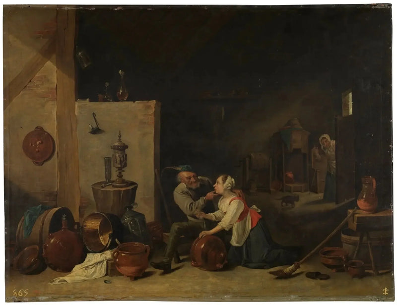 El anciano y la sirvienta - David Teniers el Joven