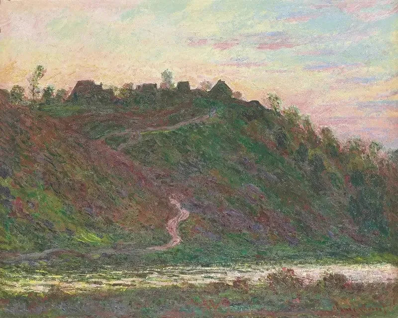 El pueblo de La Roche-Blond al atardecer - Claude Monet