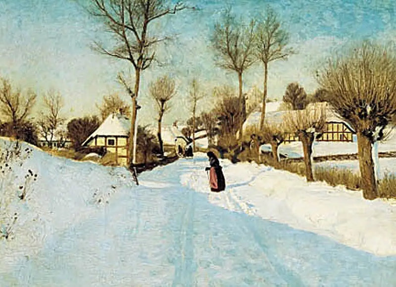 El pueblo en invierno. - H. A. Brendekilde