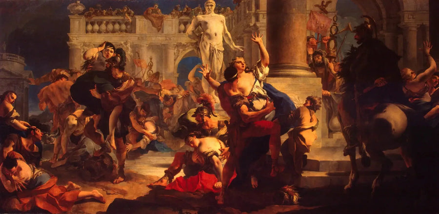 La violación de las Sabinas - Giovanni Battista Tiepolo