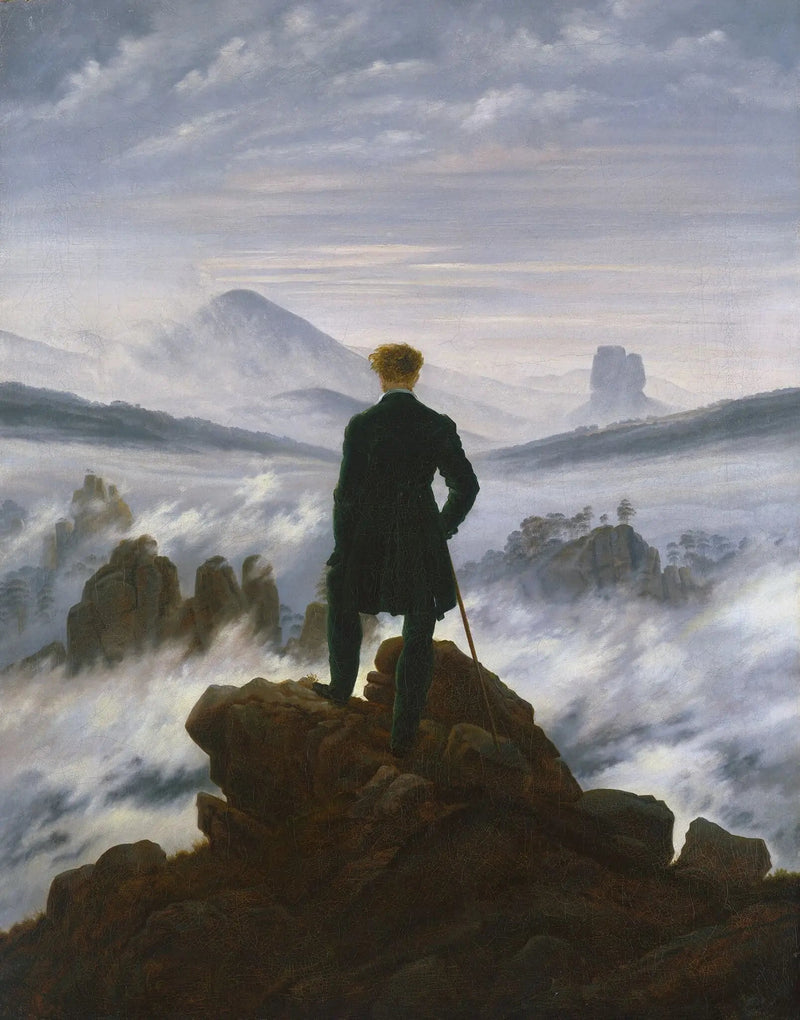 El Viajero contemplando un mar de nubes - Caspar David Friedrich