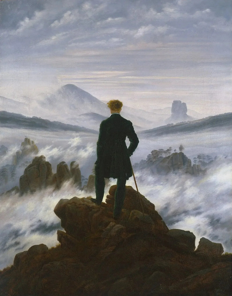 El Viajero contemplando un mar de nubes - Caspar David Friedrich