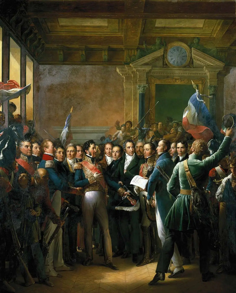 Lectura en el Ayuntamiento de París de la Declaración de los Diputados y de la Proclamación del Duque de Orleans, teniente general del Reino (31 de julio de 1830) - François Gérard