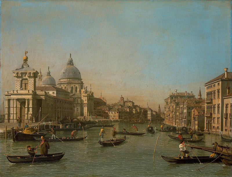 La embocadura del Gran Canal en la punta de la Aduana y Santa María della Salute - Canaletto