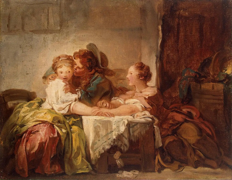 La apuesta perdida o el beso ganado - Jean-Honoré Fragonard