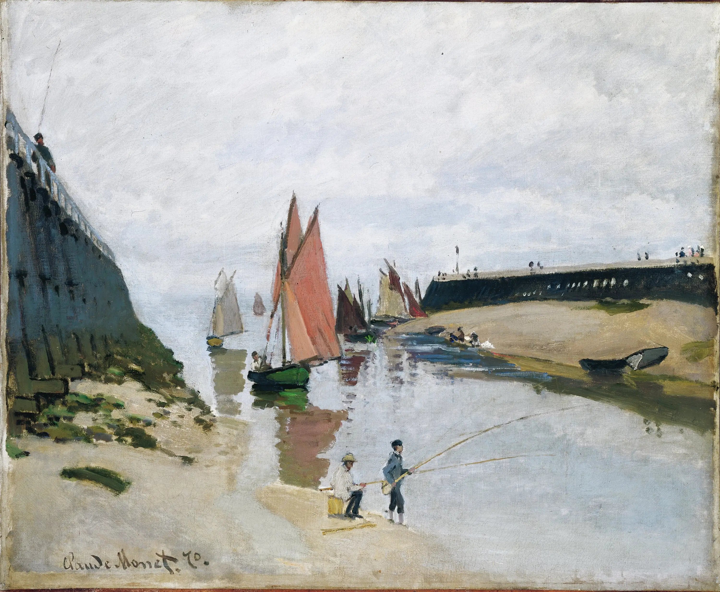 Reproduction du tableau « L'Entrée du port de Trouville - Claude Monet » par Alpha Reproduction en peinture à l’huile